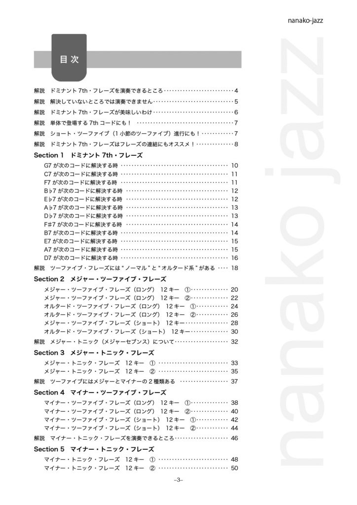 ジャズアドリブフレーズ集 Vol.3 オンデマンド印刷版 全楽器用(低音楽器以外)ト音記号