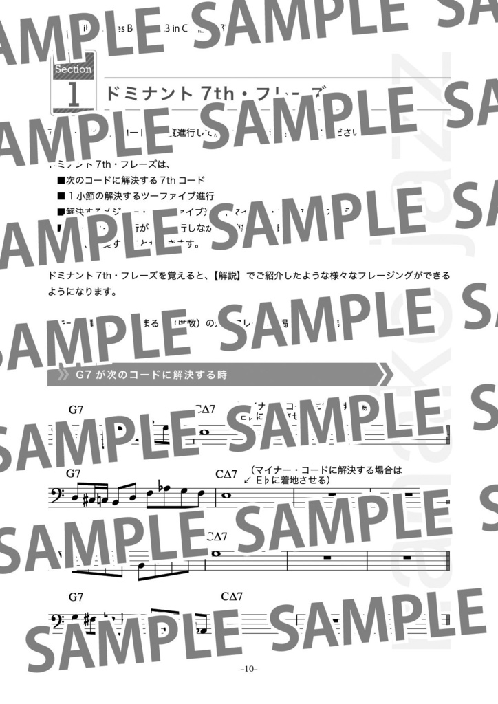 ジャズアドリブフレーズ集 Vol.3 低音楽器用(低音部譜表) in C オンデマンド印刷版 ヘ音記号