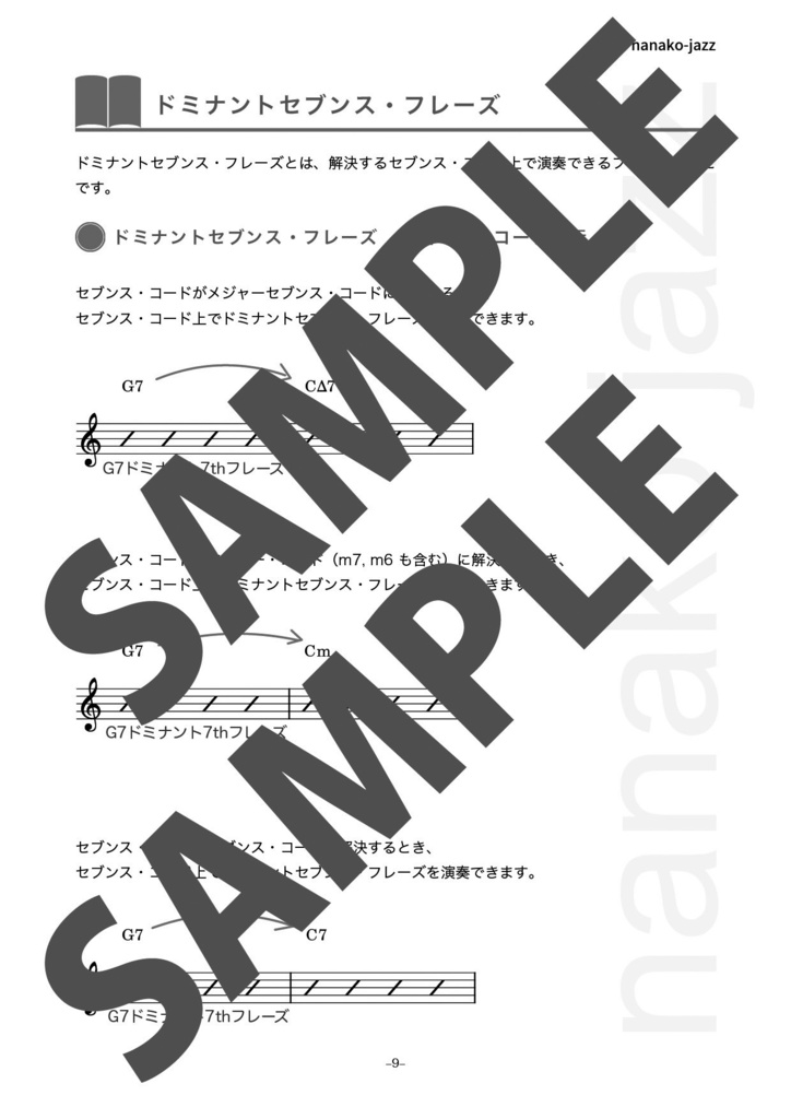 ジャズアドリブの仕方 教則本 オンデマンド印刷版 2/3巻 全楽器対象(ト音記号表記) 本文モノクロ