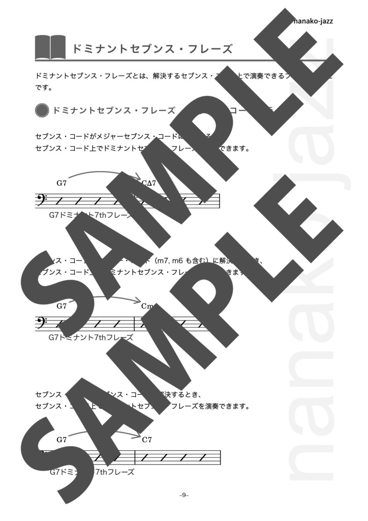 ジャズアドリブの仕方 教則本 オンデマンド印刷版 2/3巻 低音楽器用(ヘ音記号表記) 本文モノクロ