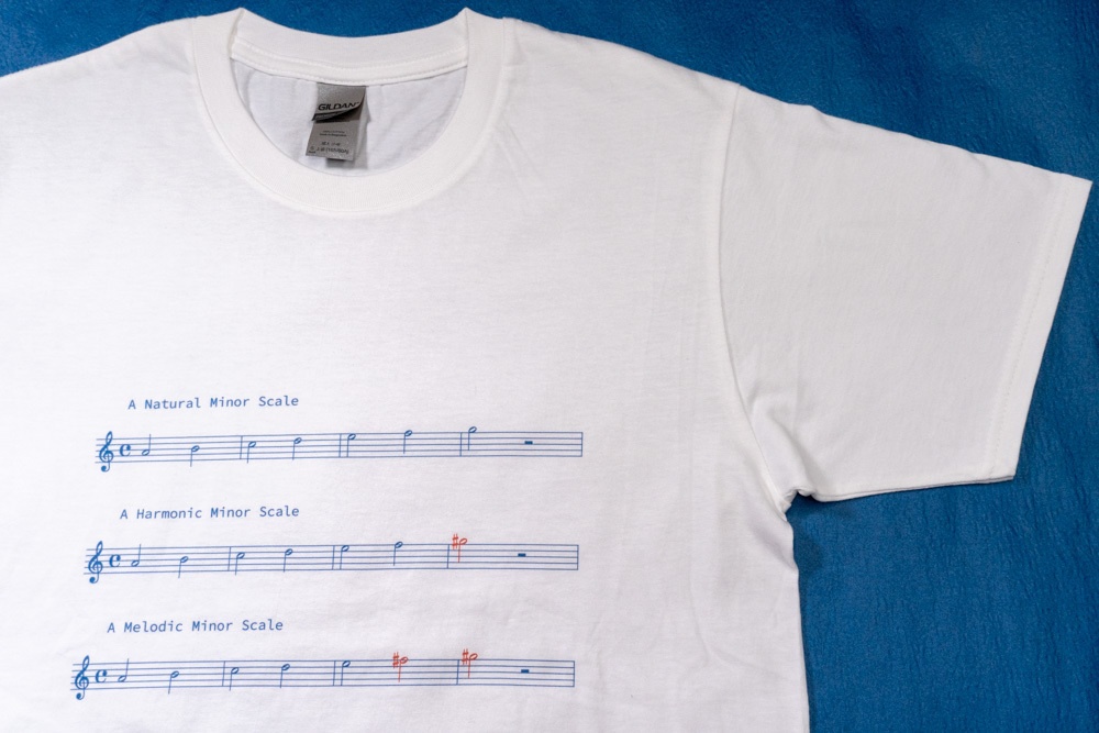 ジャズ理論Tシャツ(黒)コードトーンの覚え方