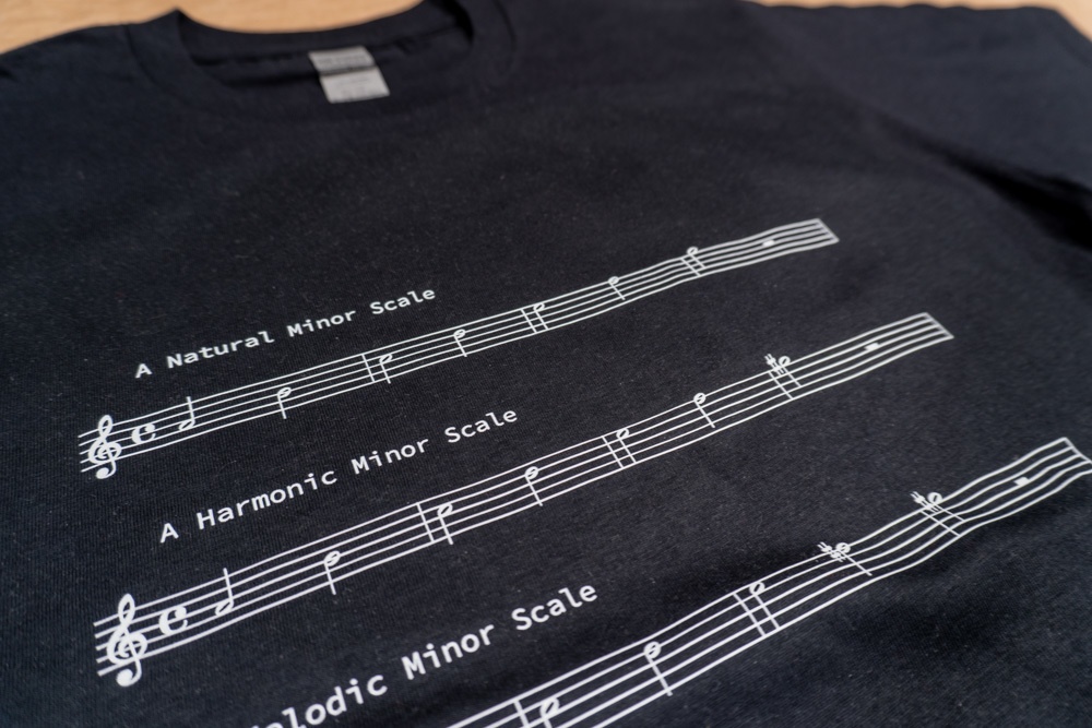 ジャズ理論Tシャツ(黒)コンディミ・スケールの覚え方