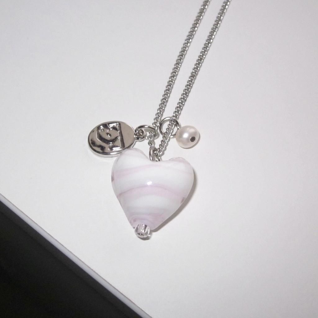 marble heart pendant