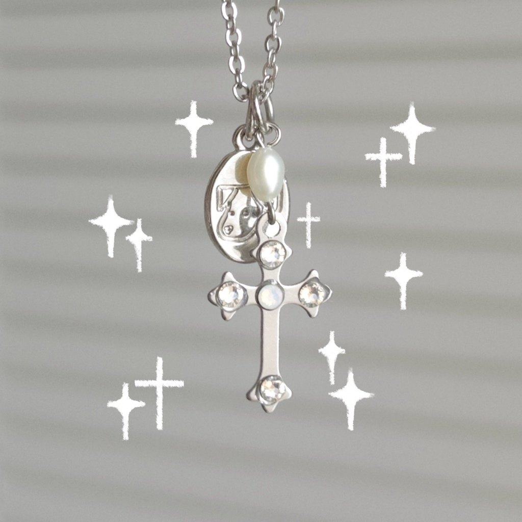 twinkle cross necklace ⋆⸜♱⸝⋆