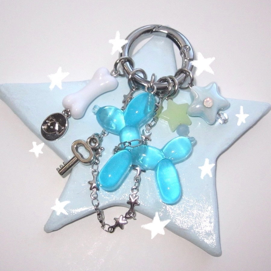 ｷﾗｷﾗ balloon dog charm(blue)