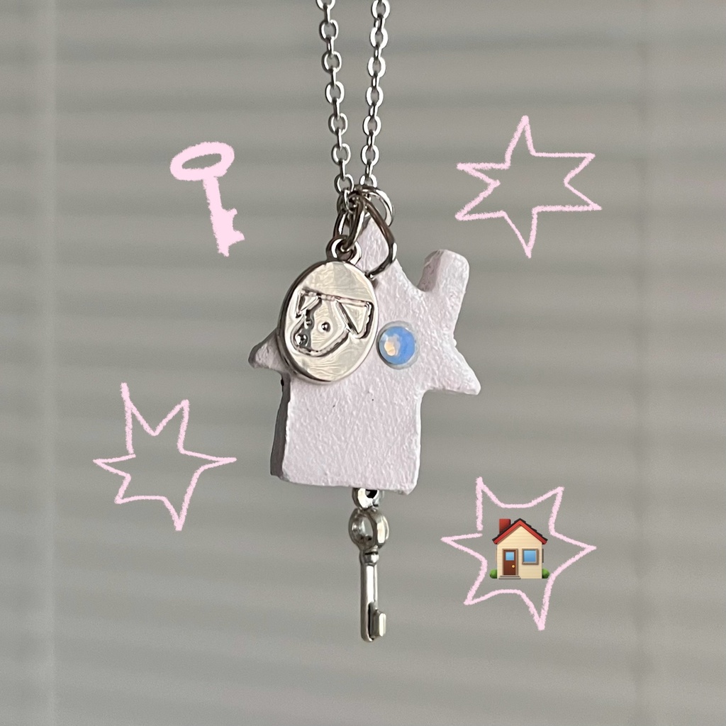 sweet home necklace (pink)