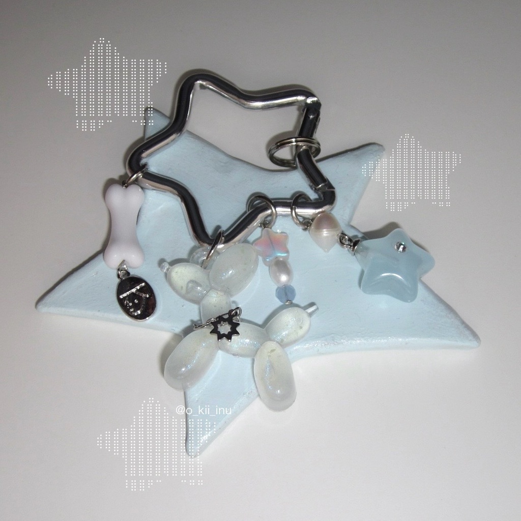 balloon dog＆star charm ᯓ☆
