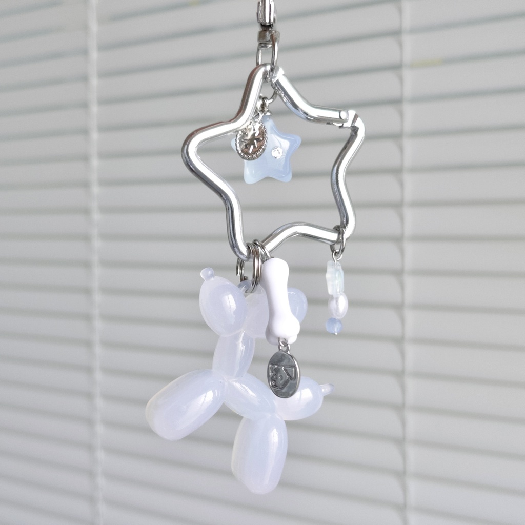 ghost balloon dog charm
