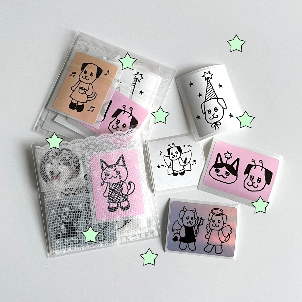 kawaii sticker set🍈