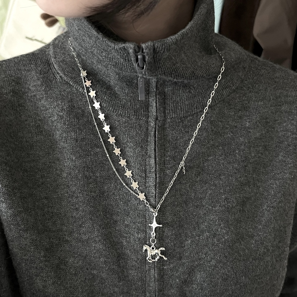 horse＆star necklace★🐎☆ 次回販売2月
