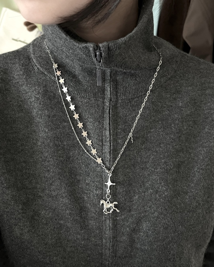 horse＆star necklace ★【受注生産】