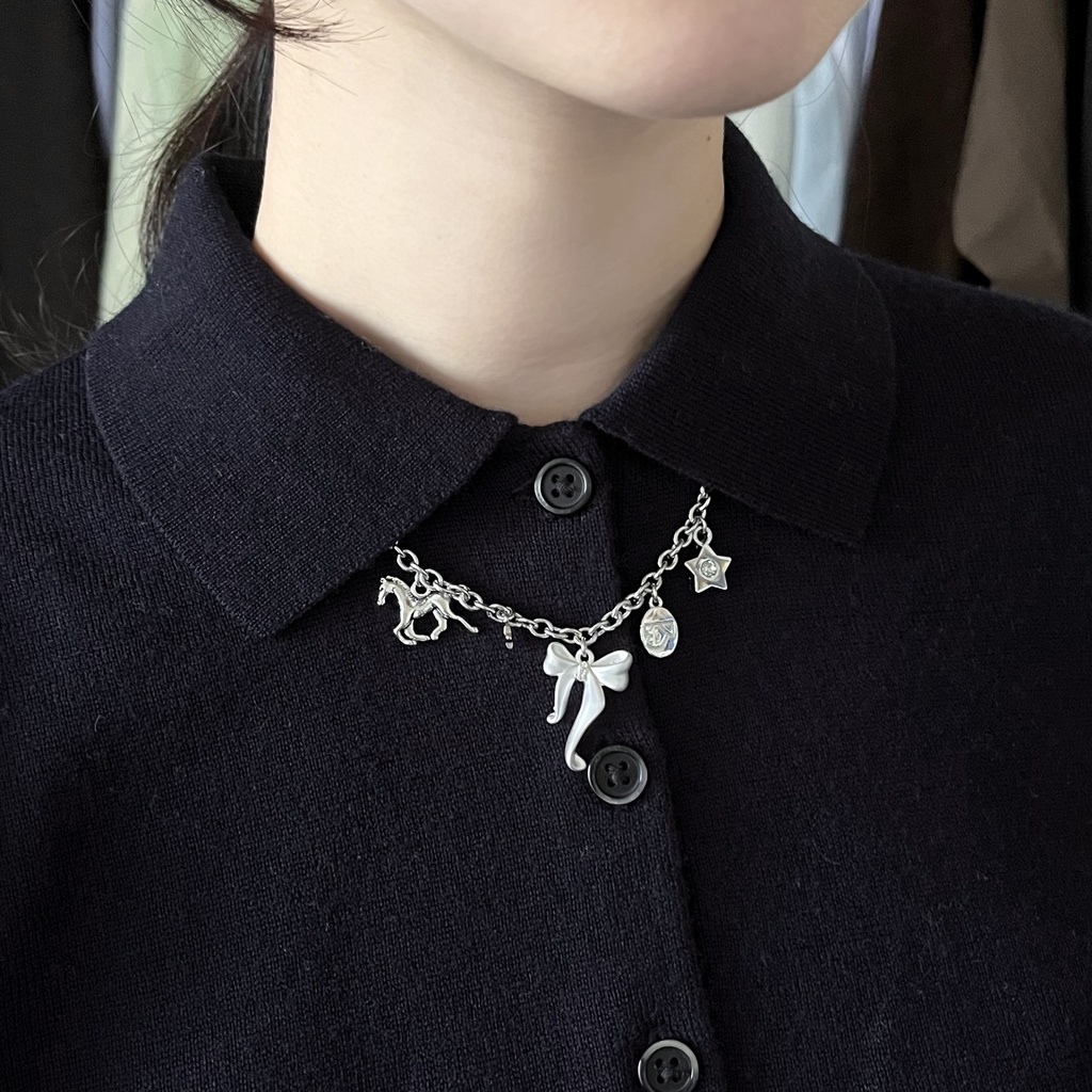 horse＆ribbon necklace【受注生産】