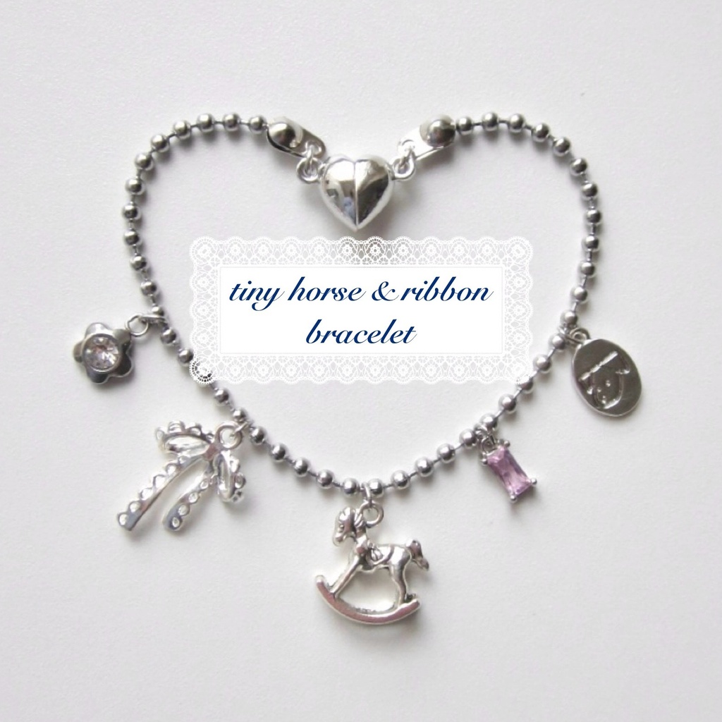 tiny horse & ribbon bracelet🎀🌸