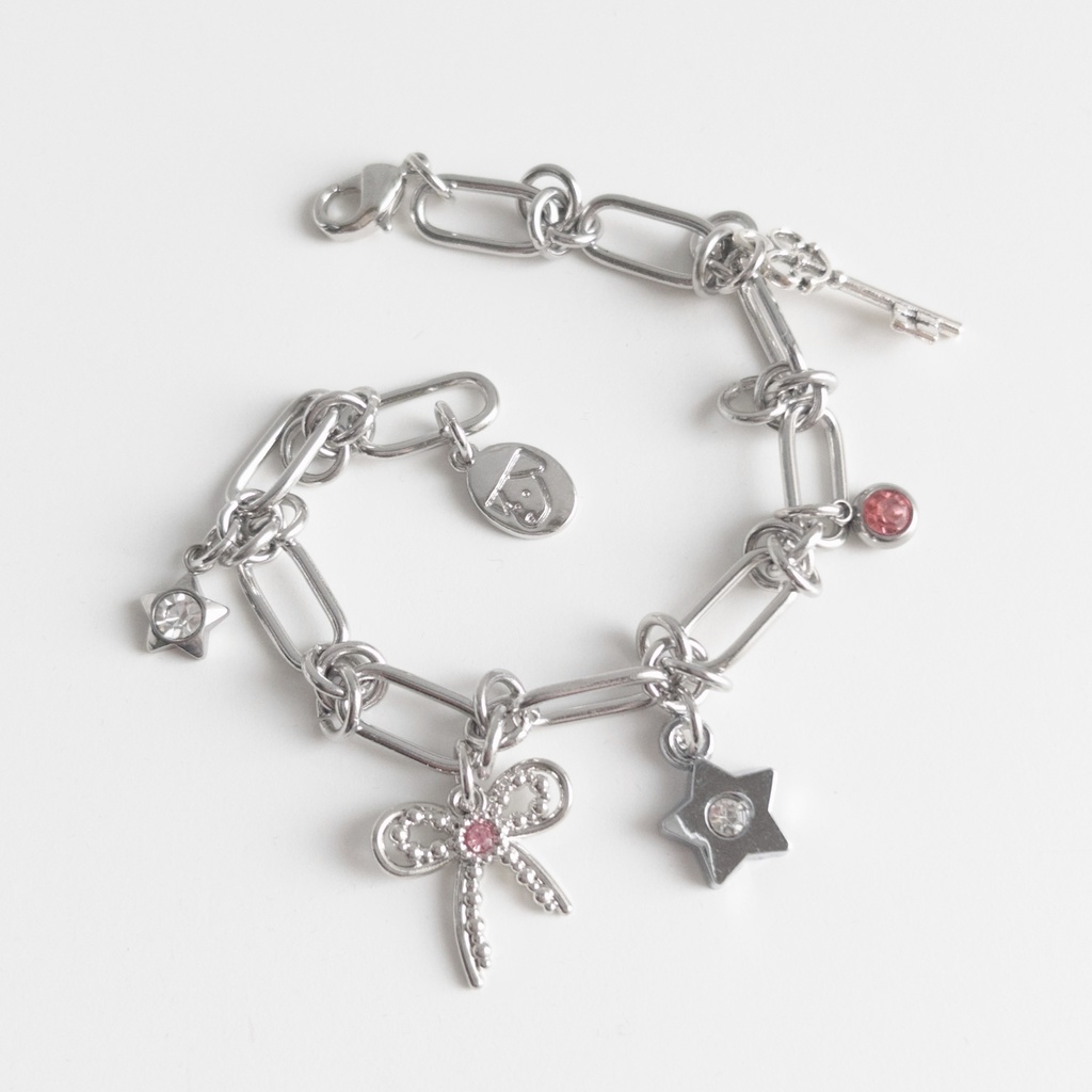 ribbon & baby star bracelet
