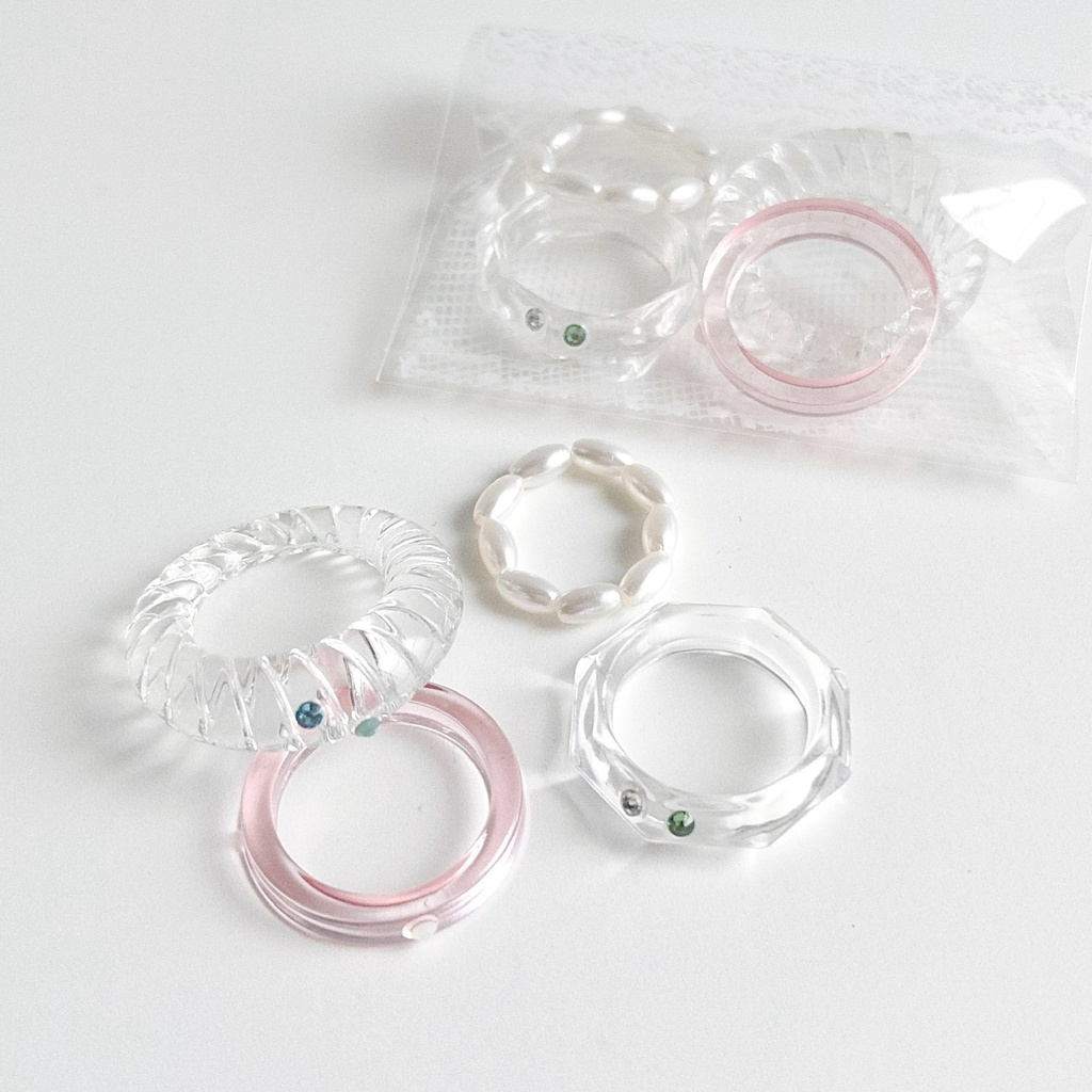 Water drop ring set (b)