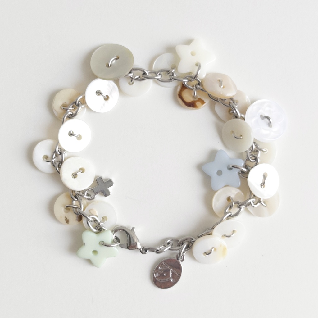 🐚shell buttons bracelet🪡