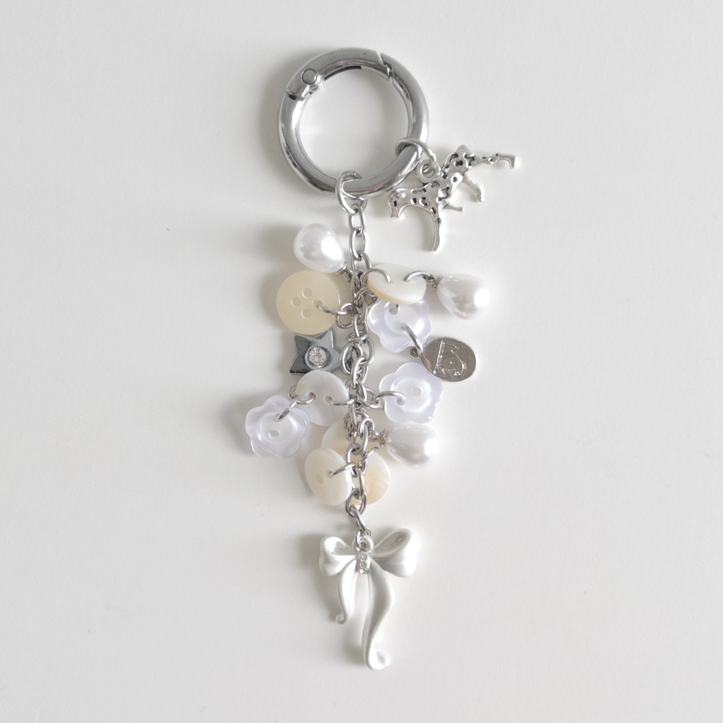 🐚 shell buttons & ribbon charm 🎀