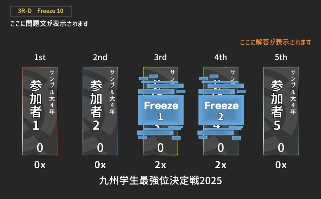 【Unity】九州学生最強位決定戦2025得点表示