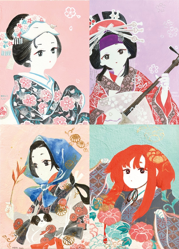 額付き美人画(2024.11月個展)