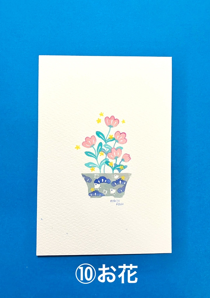 ポストカードサイズ原画(鉢植え系)