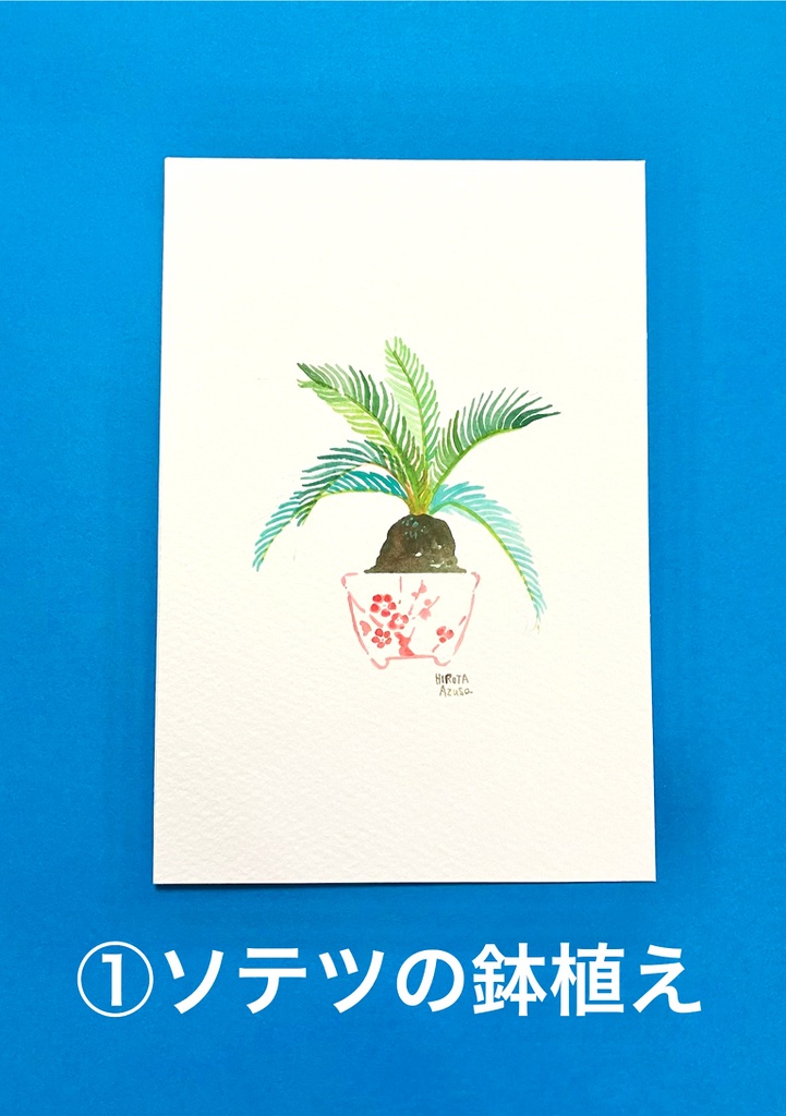 ポストカードサイズ原画(鉢植え系)