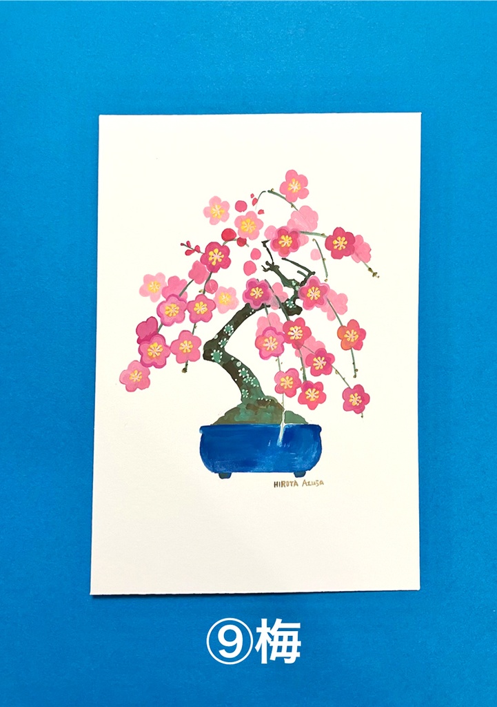 ポストカードサイズ原画(鉢植え系)