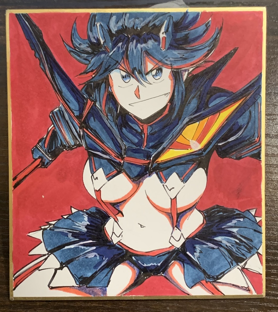 纏流子　12×13cm色紙