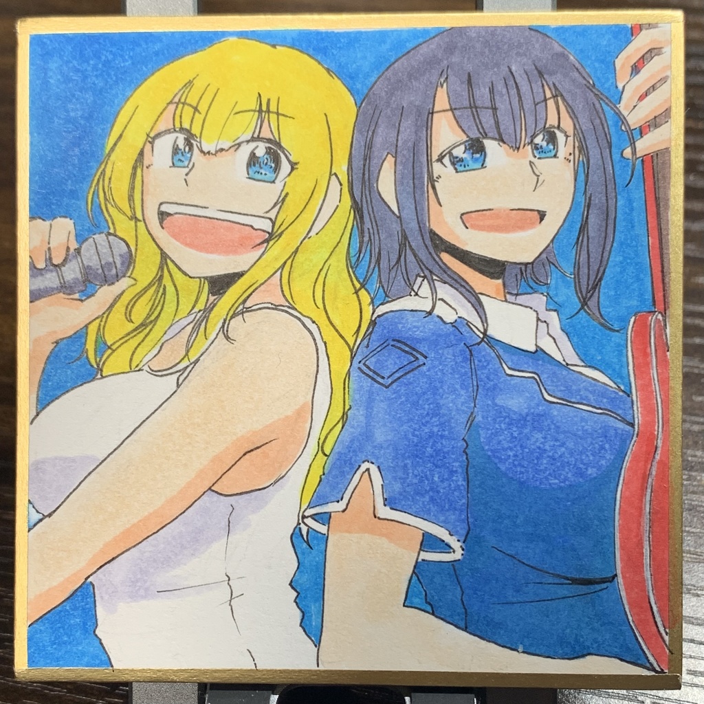高雄と愛宕 豆色紙7.5×7.5cm