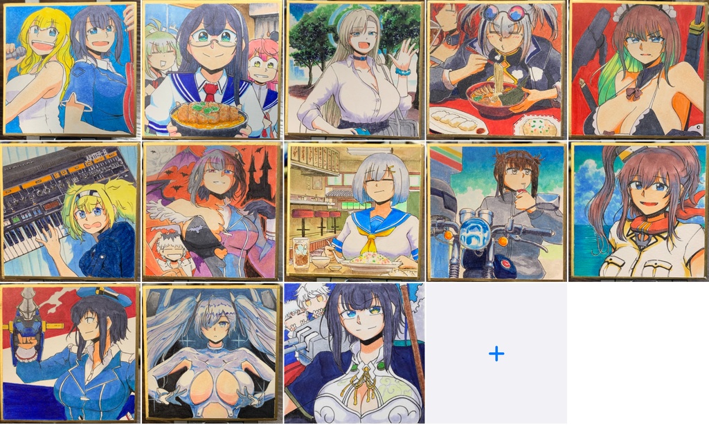 色紙絵 豆色紙7.5×7.5cm オーダー制作 発送4/28予定