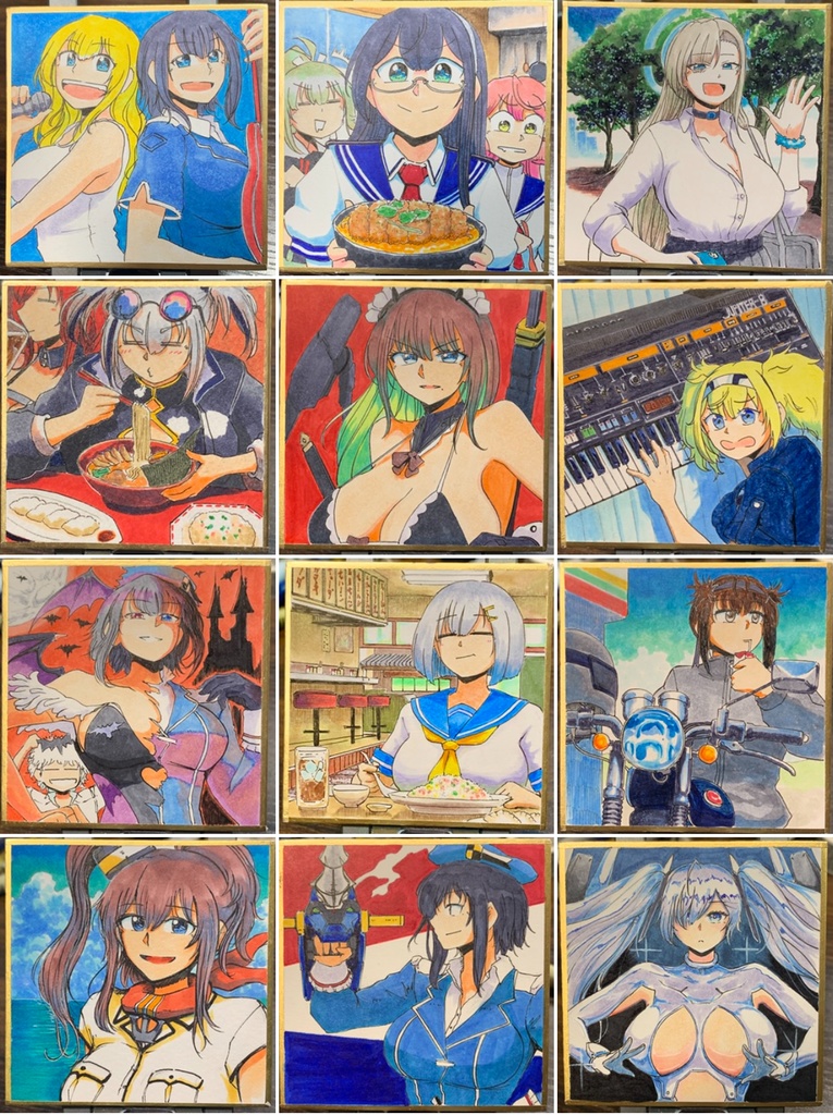 色紙絵 12×13cm オーダー制作　4/28発送予定