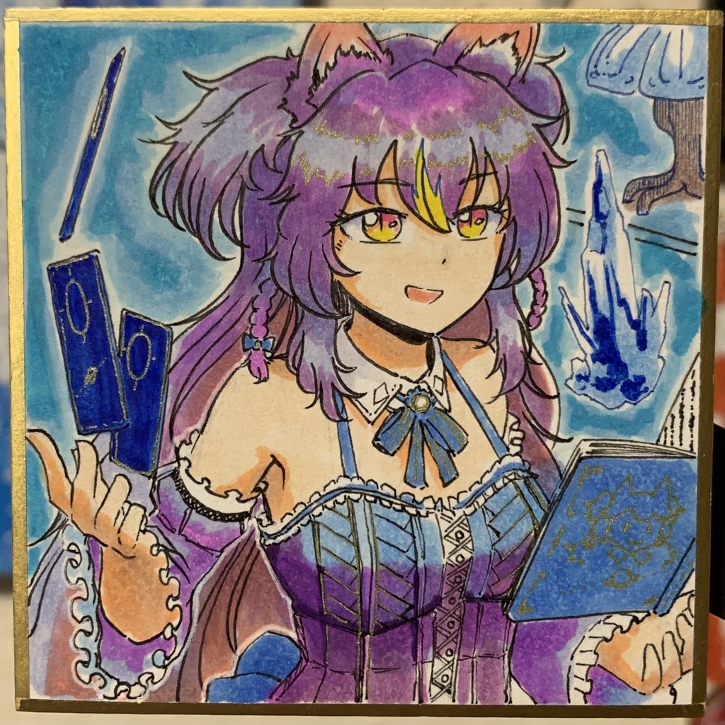 月紫リリコさん豆色紙7.5×7.5cm