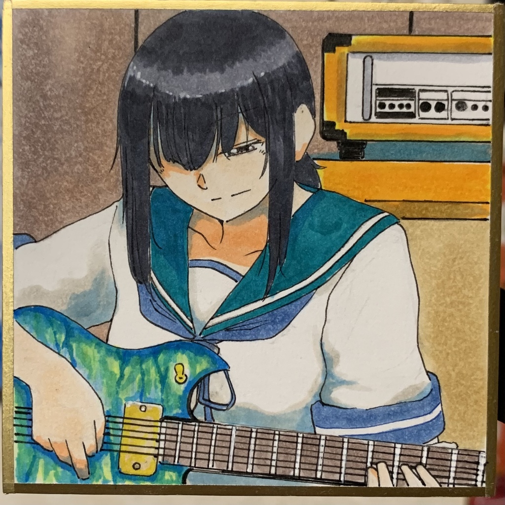 ガチプロギタリスト吹雪豆色紙7.5×7.5cm