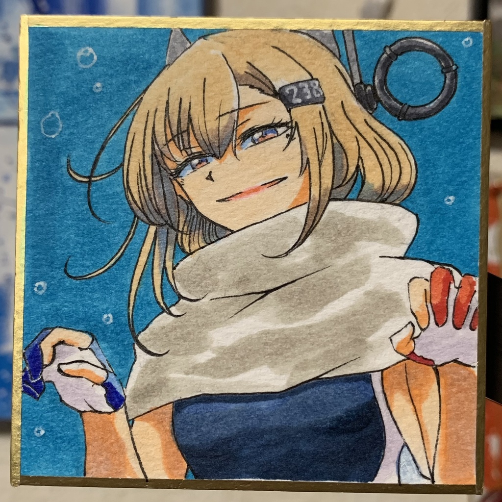 ワフー　豆色紙7.5×7.5cm