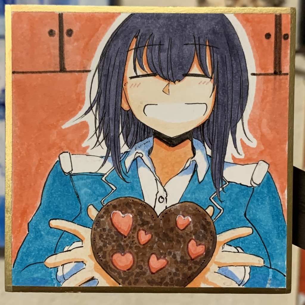 チョコ高雄豆色紙7.5×7.5cm