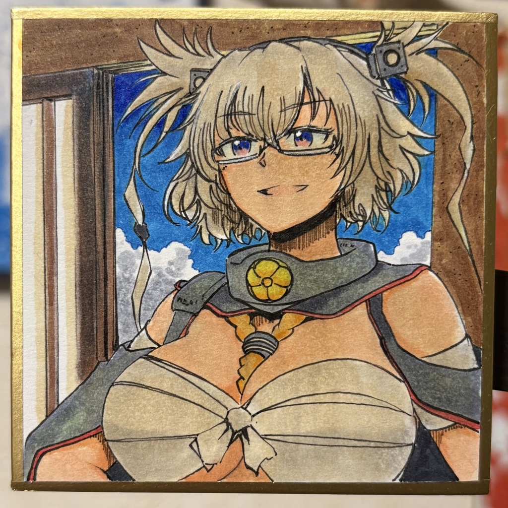 武蔵　豆色紙7.5×7.5cm
