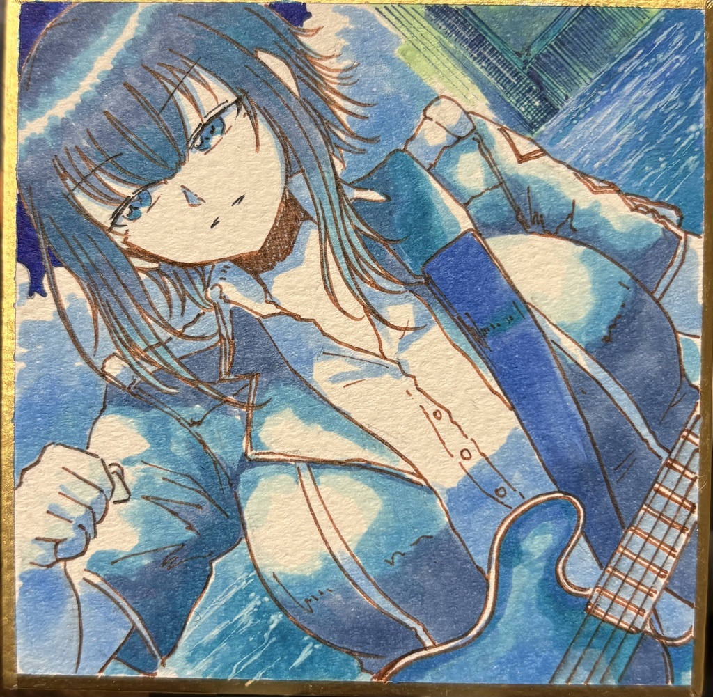 高雄 無心Color Blue 豆色紙7.5×7.5cm