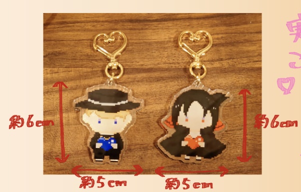 ドット絵アクリルキーホルダー