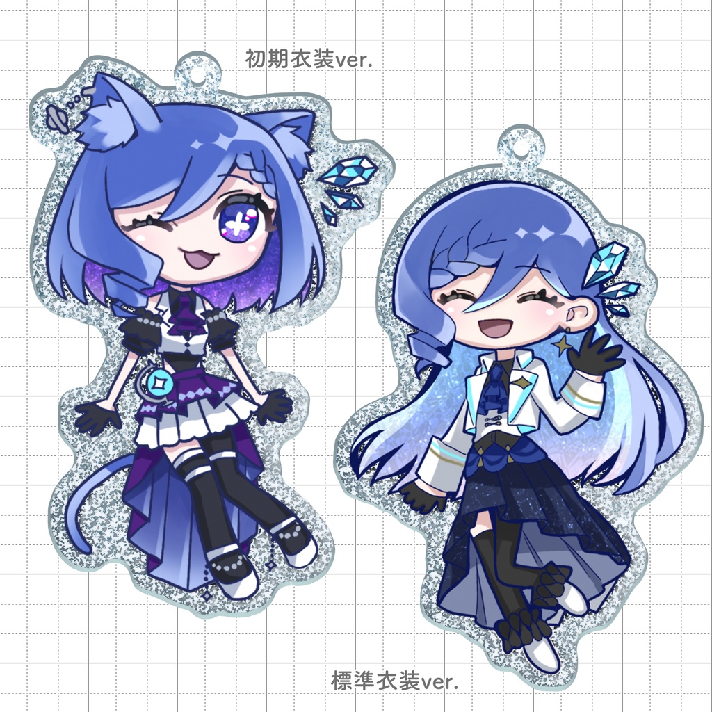 【ミニキャラ】ラメアクキー