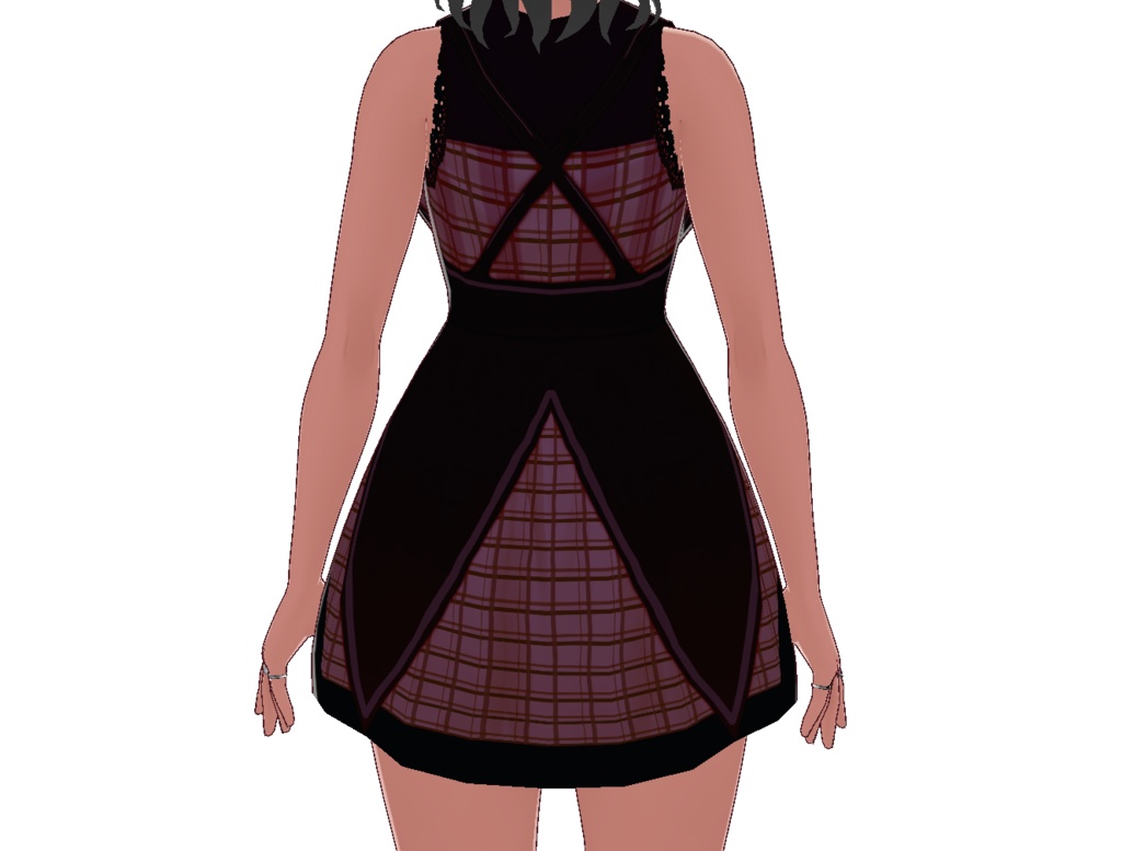 Maroon Plaid Corset Dress