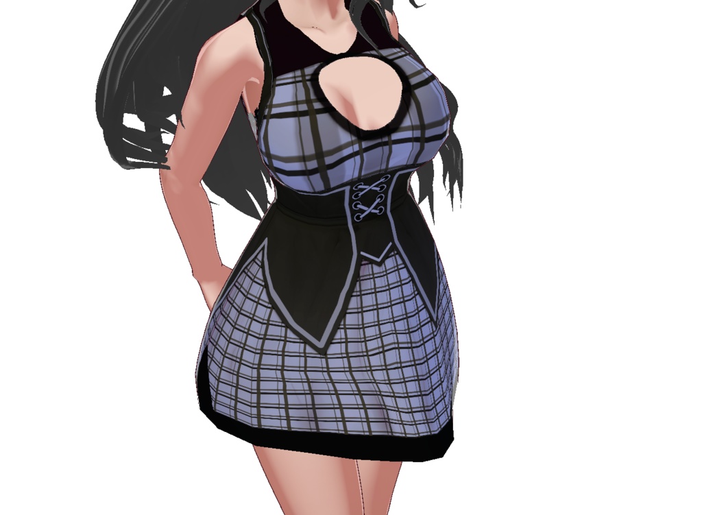 Light Purple Plaid Corset Dress