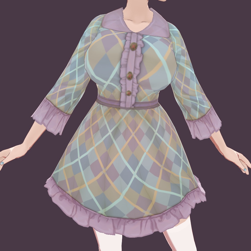 Purple Frill Dress