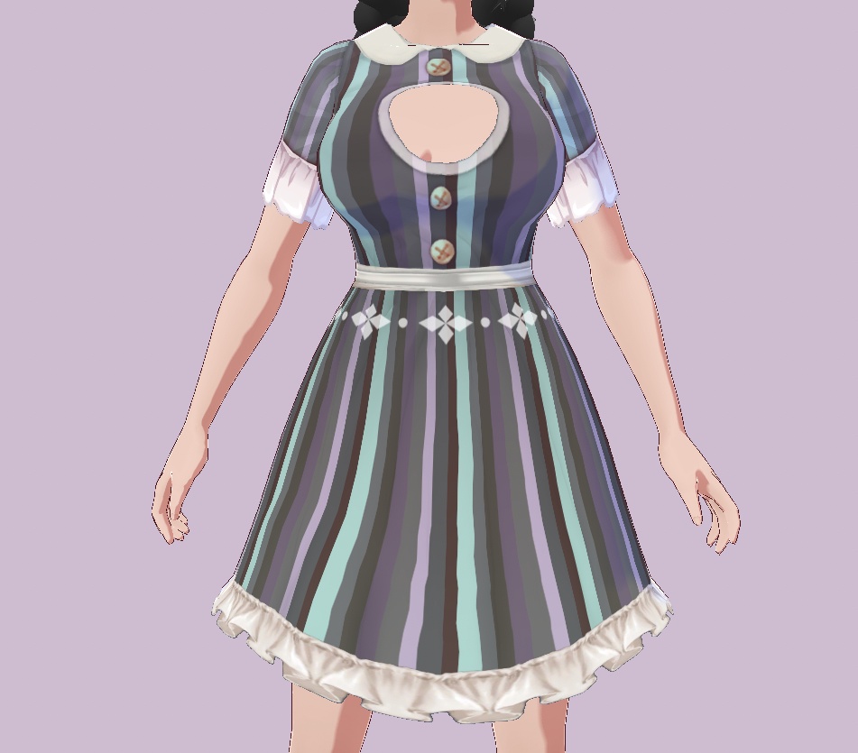 Purple Striped Dress