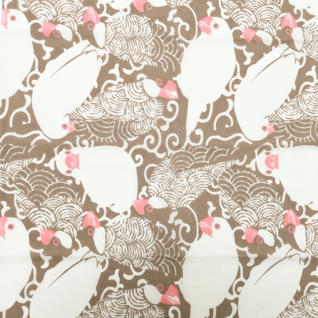 唐草文鳥 手ぬぐい