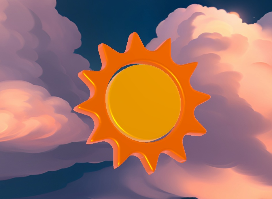 Simple Sun Pin 