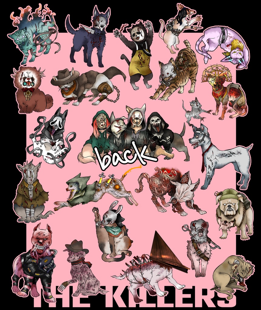 ロングTシャツ【キラーわんにゃん物語】