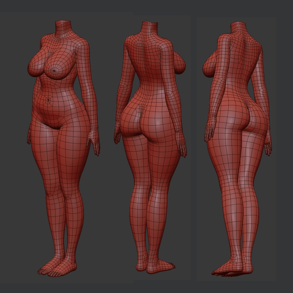 【3D素体】「素体ちゃん」【商用利用可】【ハイポリローポリ】【ボーン入り】セール価格中です!期間限定販売