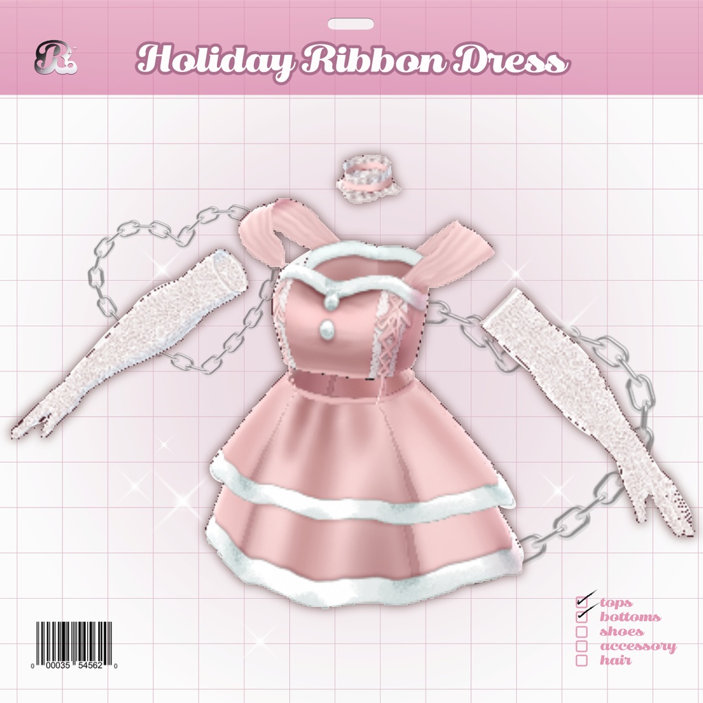 Holiday Ribbon Dress 𝜗𝜚 甘ロリサンタ服