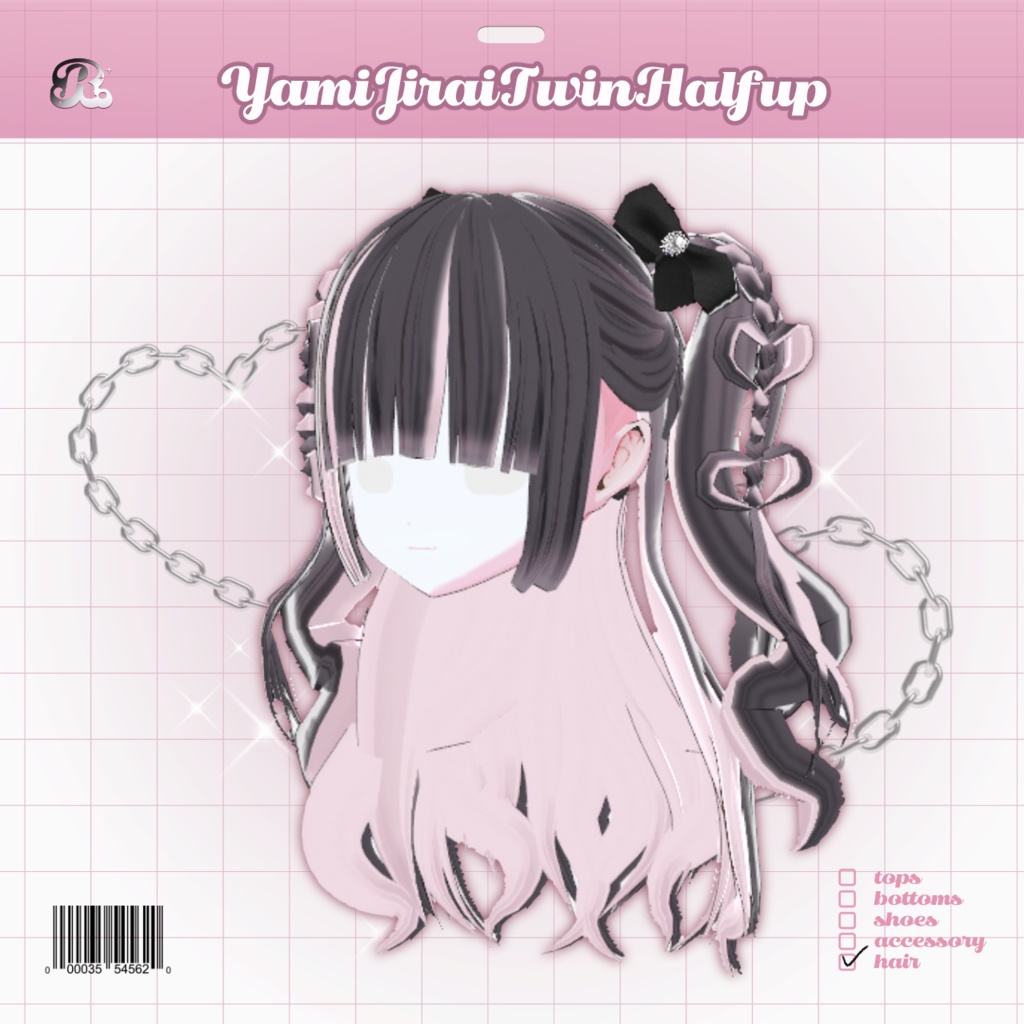 YamiJiraiTwinHalfUp𝜗𝜚 病み地雷ハートツイン