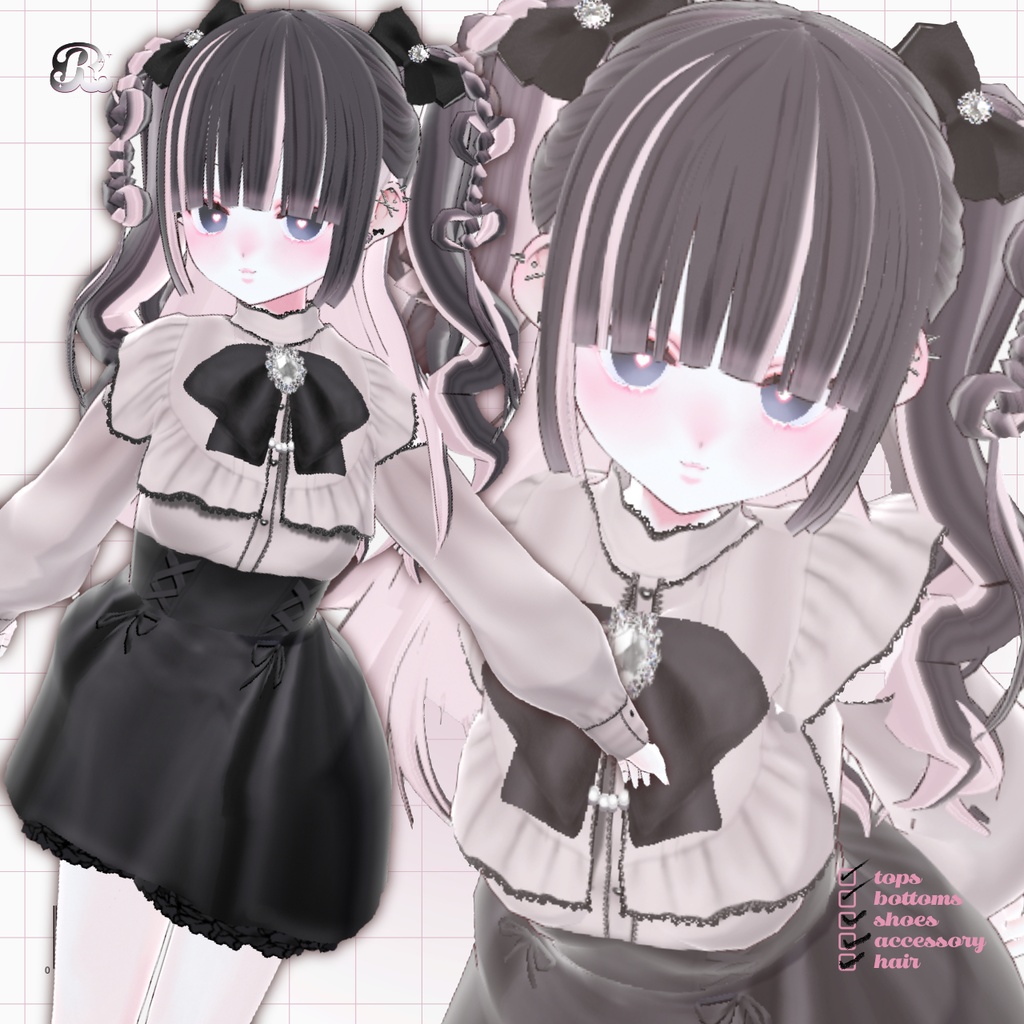 YamiJiraiSets 𝜗𝜚 垢消し地雷系ドレスセット