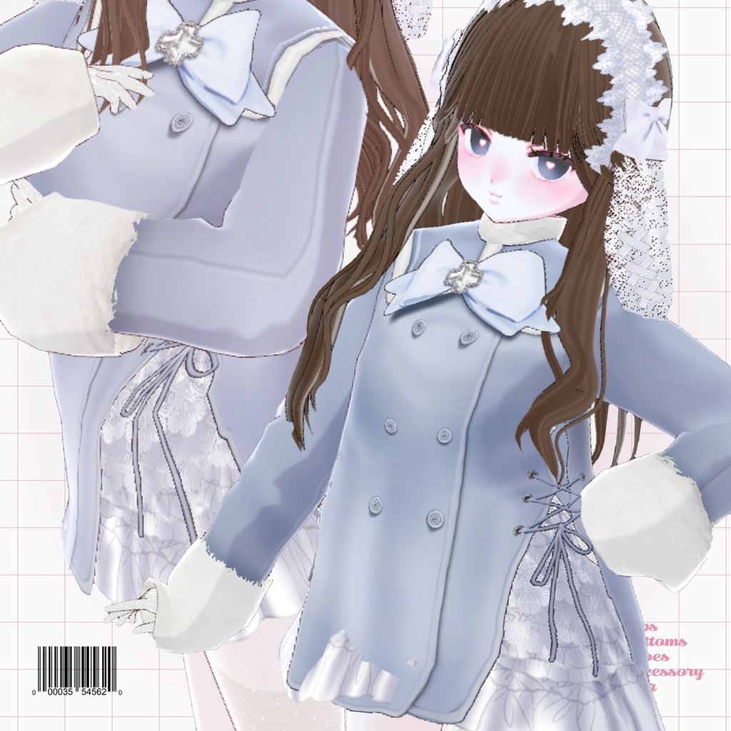 Lily SaxeBlue Coat 𝜗𝜚 小雪のチャイナコート